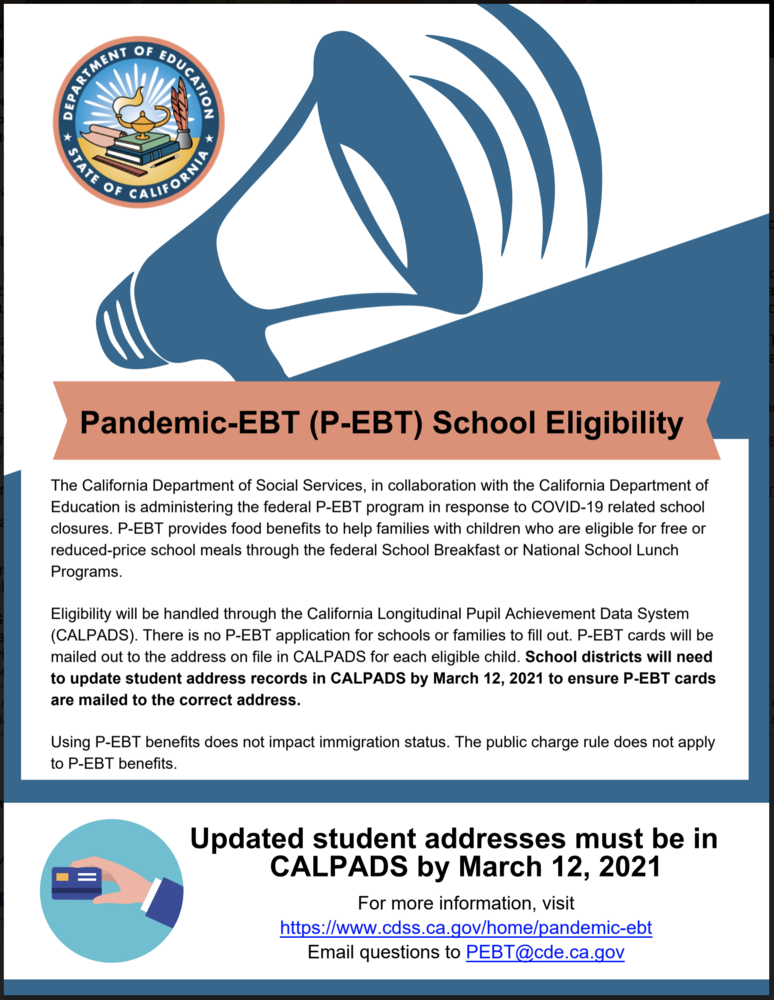 Pandemic-EBT (P-EBT) School Eligibility