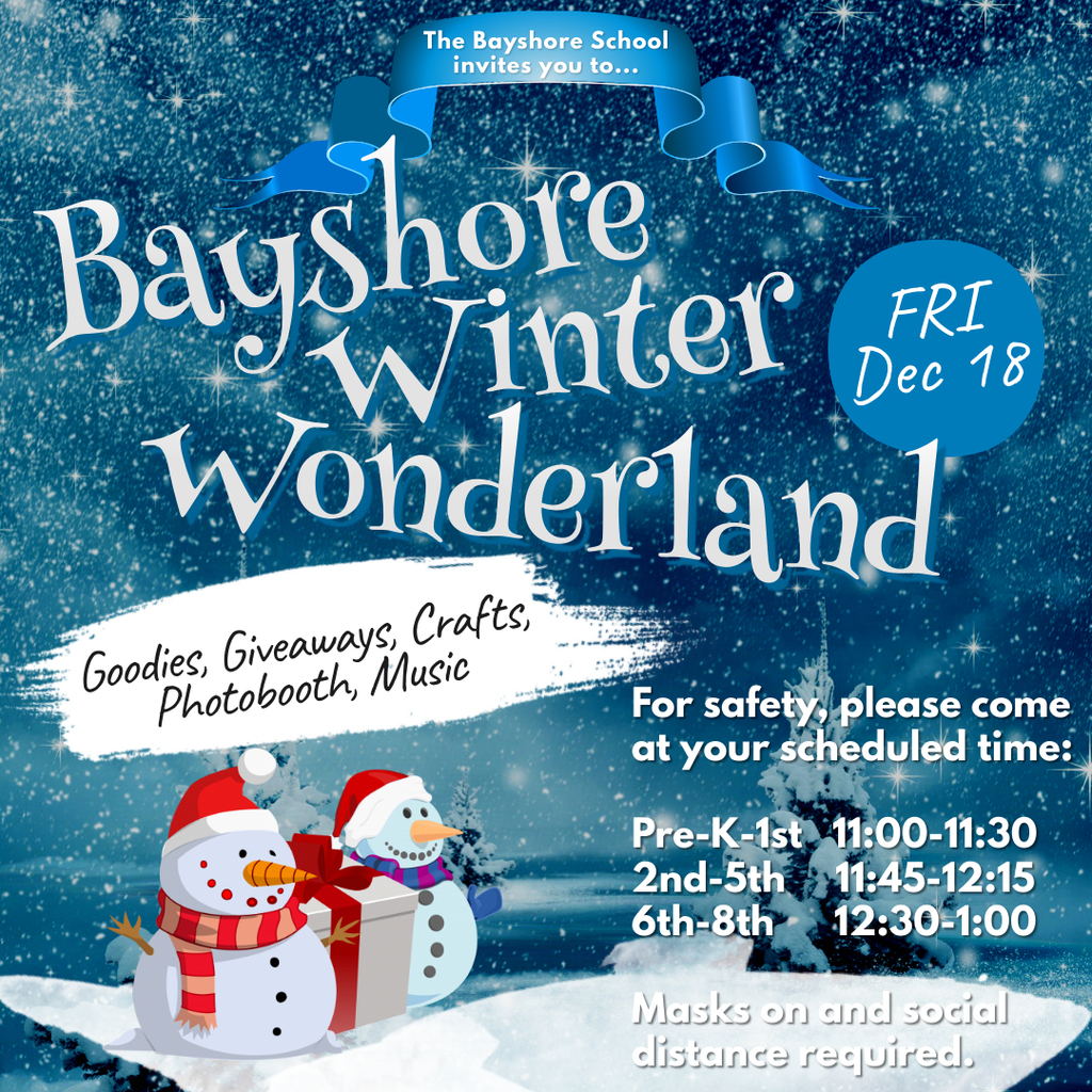 Hope to see you Friday for oyr "grab and go" Winter Wnderland!